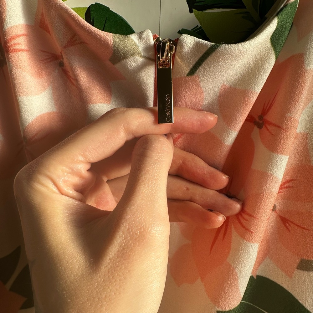 Calvin Klein Pink and Coral Floral Dress - Picture 6 of 6